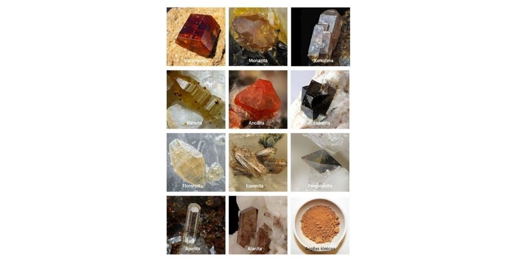 Minerais com presença de ETR